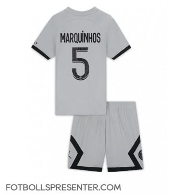 Paris Saint-Germain Marquinhos #5 Bortatröja Barn 2022-23 Kortärmad (+ korta byxor)